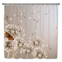 Abstract Background With Vector Dandelions Bath Decor 53186199