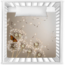 Abstract Background With Vector Dandelions Nursery Decor 53186199
