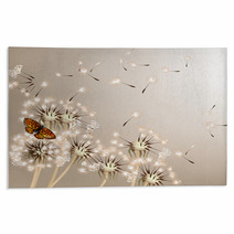 Abstract Background With Vector Dandelions Rugs 53186199