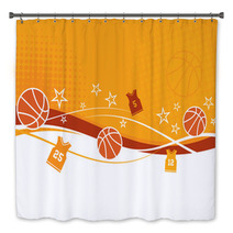 Abstract Basketball Background With Jerseys Bath Decor 165710250