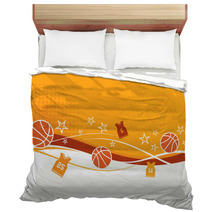 Abstract Basketball Background With Jerseys Bedding 165710250