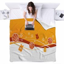 Abstract Basketball Background With Jerseys Blankets 165710250