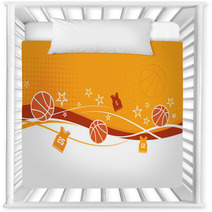 Abstract Basketball Background With Jerseys Nursery Decor 165710250