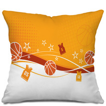 Abstract Basketball Background With Jerseys Pillows 165710250