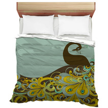 Abstract Beautiful Peacock Bedding 83931177