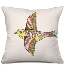 Abstract Bird Flying Pillows 70273506