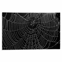 Abstract Black And White Background From A Web Rugs 65067170