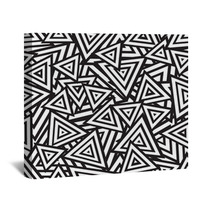 Abstract Black And White Seamless Pattern. Vector Wall Art 61261594