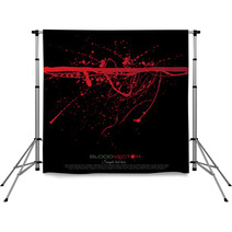 Abstract Blood Splatter Isolated On Black Background Vector Des Backdrops 121917946
