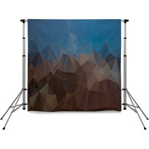 Abstract Blue And Brown Triangle Background, Vector Backdrops 71350109