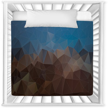 Abstract Blue And Brown Triangle Background, Vector Nursery Decor 71350109