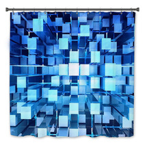 Abstract Blue Background Bath Decor 15299468