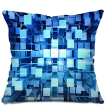 Abstract Blue Background Pillows 15299468