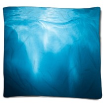 Abstract Blue Background Water With Sunbeams Blankets 59567357
