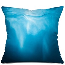 Abstract Blue Background Water With Sunbeams Pillows 59567357