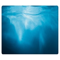Abstract Blue Background Water With Sunbeams Rugs 59567357