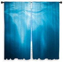 Abstract Blue Background Water With Sunbeams Window Curtains 59567357
