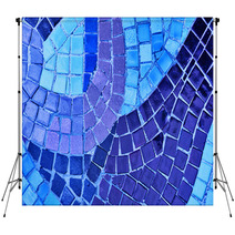 Abstract Blue Color Mosaic Bacground Backdrops 59105972