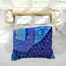 Abstract Blue Color Mosaic Bacground Bedding 59105972