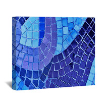 Abstract Blue Color Mosaic Bacground Wall Art 59105972