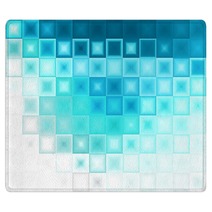 Abstract Blue Ice Cubes Background Rugs 4778988