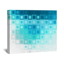 Abstract Blue Ice Cubes Background Wall Art 4778988