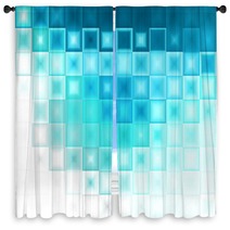 Abstract Blue Ice Cubes Background Window Curtains 4778988