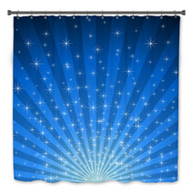 Abstract Blue Star Burst Vector Background. Bath Decor 27188829