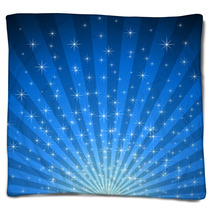 Abstract Blue Star Burst Vector Background. Blankets 27188829