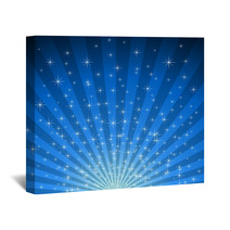 Abstract Blue Star Burst Vector Background. Wall Art 27188829