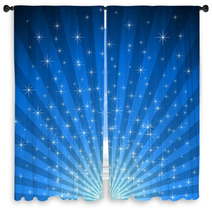 Abstract Blue Star Burst Vector Background. Window Curtains 27188829