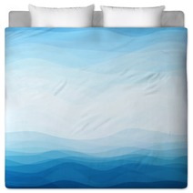 Abstract Blue Wavy Background Bedding 57881260