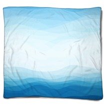 Abstract Blue Wavy Background Blankets 57881260
