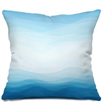 Abstract Blue Wavy Background Pillows 57881260