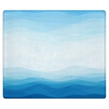 Abstract Blue Wavy Background Rugs 57881260