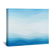 Abstract Blue Wavy Background Wall Art 57881260