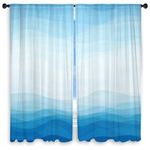 Abstract Blue Wavy Background Window Curtains 57881260