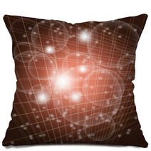 Abstract Brown Grid Circle Light Background Pillows 71248156