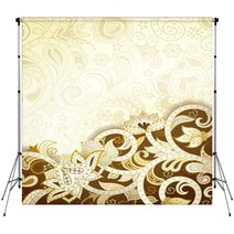 Abstract Chocolate Floral Background Backdrops 64776851