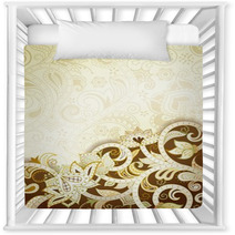 Abstract Chocolate Floral Background Nursery Decor 64776851