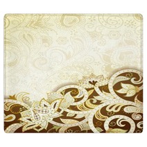 Abstract Chocolate Floral Background Rugs 64776851