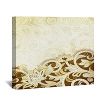 Abstract Chocolate Floral Background Wall Art 64776851