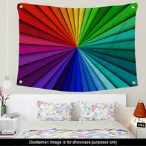Abstract Color Background Spectrum Lines Wall Art 54849086