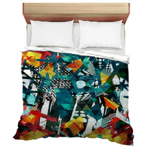 Abstract Color Pattern In Graffiti Style For Your Design Bedding 189124843