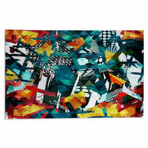 Abstract Color Pattern In Graffiti Style For Your Design Rugs 189124843