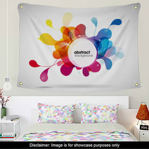 Abstract Colored Background With Circles. Wall Art 27860321