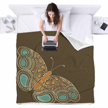 Abstract Colorful Butterfly Blankets 50802824