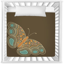 Abstract Colorful Butterfly Nursery Decor 50802824