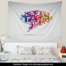 Abstract Colorful Dialog Bubble # Vector Wall Art 40356409