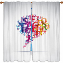 Abstract Colorful Dialog Bubble # Vector Window Curtains 40356409